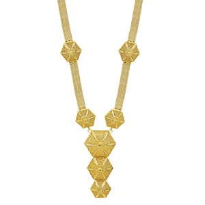 Wholesale 14K18K24K Gold Plated Bridal Turkish Design Set Traditional Dubai Style Long Jewelry Set Middle East Gold Fashion Set - Product Image 3