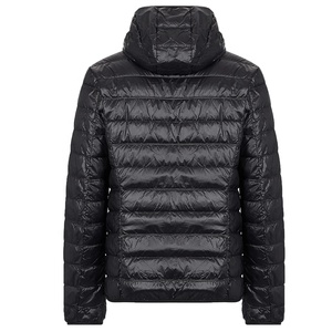 Mens Full-Zip Quilted <b>Puffer</b> <b>Jacket</b> Tech Fabric Plus Size Winter <b>Light</b> Weight Outwear Down Black Quilted Puffy Hooded for Men - Product Image 5