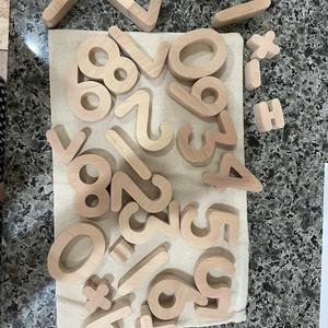 Letras del Alfabeto de Madera Hechas a Mano Ecológicas y Elegantes, Letras Iniciales Decorativas de Forma Cuadrada, Arte Mural Moderno - MN EXPORTS MNE-2010 - Product Image 2