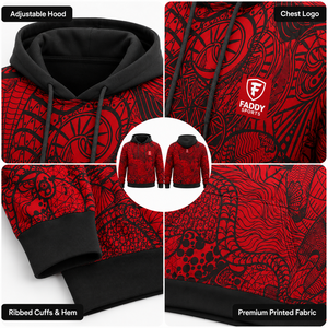Sweat-shirt de sport pour homme personnalisé par sublimation, imprimé graphique rouge, pull d'entraînement, sweat-shirt de gym respirant, sweat-shirt d'entraînement athlétique - Product Image 4