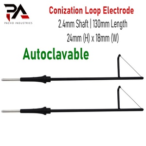 Électrode en boucle réutilisable LEEP / LLETZ 24 mm (H) x 18 mm (L) – Longueur de tige 130 mm, électrode monopolaire gynécologique électrochirurgicale de 2,4 mm - Product Image 1