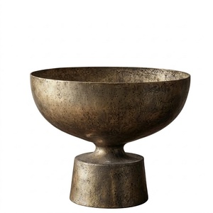 Bol en métal fait main, style vintage, pièce décorative, finition bronze non traitée, pour la décoration de la maison - Product Image 3