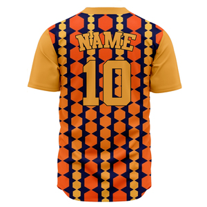 Camiseta de Béisbol Sublimada con Estampado Personalizado, Botones y Diferentes Nombres y Números de Equipos - Product Image 2