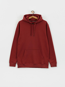 เสื้อสเวตเชิ้ตมีฮู้ดสีแดงสำหรับผู้ชาย ผ้าฝ้ายฟลีซสีพื้น สวมใส่สบายๆ ในฤดูใบไม้ร่วง ทรงปกติ มีกระเป๋า - Product Image 2
