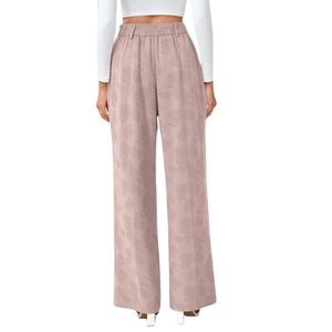Pantalones de Vestir para Mujer, Doble Pliegue, Cintura Alta, Pierna Ancha Recta, Estructurados, Mezcla de Poliéster y Viscosa, Ideales para Entrevistas - Product Image 2