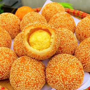 DONUT DE FRIJOLES MUNG CON SEMILLAS DE SÉSAME 100% NATURAL, SNACK VIETNAMITA HECHO EN VIETNAM - Product Image 1
