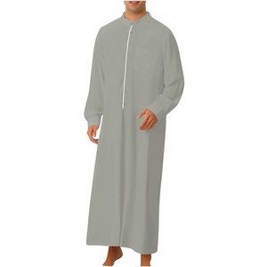 Jubba Thobe pour Homme en Coton de Haute Qualité, Tendance, Prix Abordable, Vêtement Musulman Respirant et à Séchage Rapide, Nouveau Style 2026 - Product Image 1