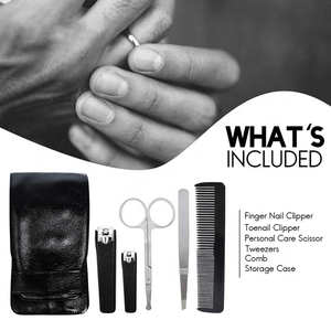 Ensemble professionnel élégant de 10 pièces pour manucure et pédicure, coupe-ongles 4 en 1, métal, sac doux au toucher, idée cadeau de luxe - Product Image 2