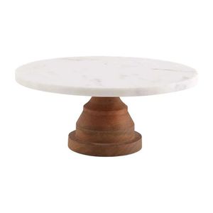 Famous Style Design <b>Marble</b> <b>Cake</b> <b>Stand</b> With Wooden Base <b>Marble</b> and Wood <b>Cake</b> <b>Stand</b> With <b>Cake</b> Platter at very cheapest Price - Product Image 4