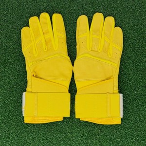 ถุงมือตีเบสบอลสีเหลืองคุณภาพสูง หนังแท้บริเวณฝ่ามือ ระบายอากาศได้ดี สไตล์มืออาชีพ อุปกรณ์ตีลูกเบสบอล ตลาดอเมริกาและยุโรป - Product Image 2