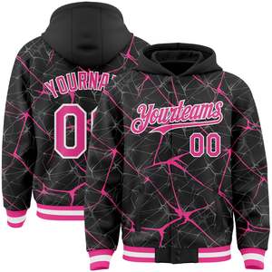 Custom Punk Style Varsity <b>Jacket</b> <b>Men</b> <b>White</b> Pink Skull Heart Print Digital Printed Polyester/Cotton Baseball <b>Jacket</b> Plus Size - Product Image 1