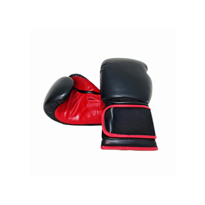 Guantes de Boxeo de Cuero Rojos y Negros con Cierre de Velcro para Entrenamiento de Adultos Unisex - Product Image 6