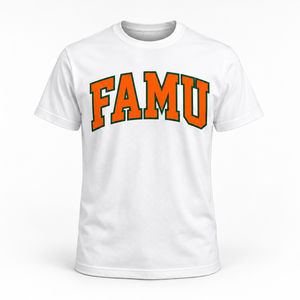 Camiseta Gráfica Personalizada de la Universidad FAMU de Florida, Camiseta Universitaria de Algodón al por Mayor, Fabricante OEM - Product Image 1