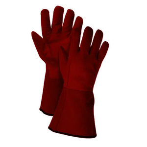 Guantes de Soldadura TIG de Cuero Vacuno Reforzado de 7 oz, Resistentes al Fuego y a Cortes, Protección para Barbacoa, Muñequera Tejida, Sin Silicona, Guantes de Seguridad - Product Image 3