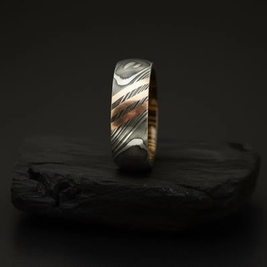 Valentines Customized Damascus Steel <b>Ring</b> Classic Christian Style Comfort Fit High Quality Unisex Gift Pakistan Import B2B - Product Image 5