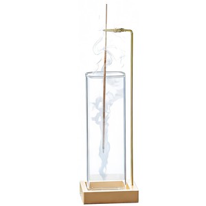 Brûleur d'encens en bois d'acacia avec incrustation en laiton, vente en gros |   Fabriqué à la main à Moradabad - Product Image 1