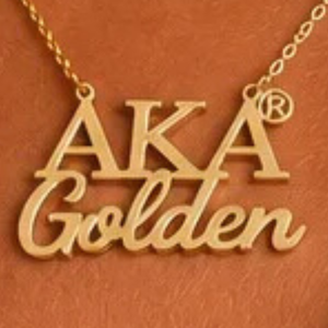 Collar de Acero Inoxidable con Colgante de Letra Dorada AKA Golden Soror para Mujer, Joyería Elegante, Regalo, Accesorio de Moda - Product Image 2