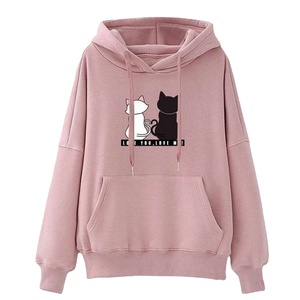 Sudaderas con capucha de mujer de alta calidad 100% algodón transpirable y antibolitas logotipo personalizable impreso invierno con capucha producto de mujer - Product Image 4