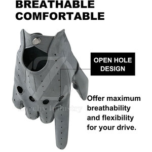 Nouveaux Gants de Conduite en Cuir pour Hommes, Fournisseur d'Usine, Toutes Saisons, Sangle de Poignet Ajustable, Antidérapants, Protection de Haute Qualité - Product Image 3