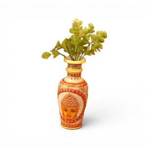 Florero de Mármol Pintado a Mano con Diseño de Buda, Maceta Decorativa de Mármol para Decoración del Hogar y Exhibición en Mesa - Product Image 4