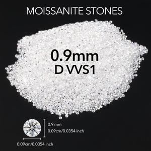 Piedra Preciosa Suelta de Alta Calidad, Creada en Laboratorio, D VVS, 0.8-3.0mm, Corte Brillante, Moissanita con Juego de Color/Fuego, Totalmente Revestida, Tratada con Calor, IGI - Product Image 3