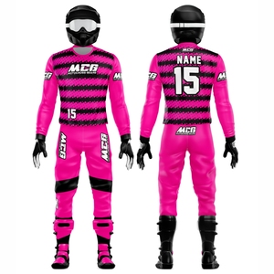 New Vintage Design Sublimation Printing MX Racing Jersey Pants High Quality Nylon Polyester Fabric Men's Motocross Riding Suit - Product Image 1