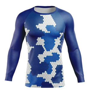 Custom Best Quality Sublimated Mma Rash Guard Long Sleeve <b>Compression</b> <b>Shirt</b> For Men Slim Fit Gym Training Top Wholesale - Product Image 1
