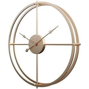 Indian Supplier Luxury Crafted Metal Wall <b>Clock</b> Made with High Quality Steel and Smooth Silent Quartz for Stylish Room Design - Product Image 5