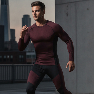 Conjunto Deportivo de Compresión OEM, Ropa de Gimnasio de Alta Elasticidad, Absorbe la Humedad, para Hombre, para Correr y Trotar - Product Image 6