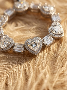 Colgante de Corazón Entrelazado con Diamante Cultivado en Laboratorio de 0.287 Ct, Oro Amarillo, Blanco y Rosa de 9K, Engaste de Bisel Moderno, Chapado en Oro para Mujer - Product Image 5