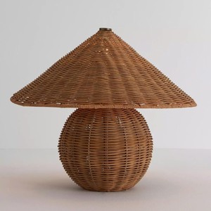 Rattan Mushroom <b>Table</b> Lamp Handmade Decorative Lamp For Bedroom, Living Room & Home Decor, Warm Light And Natural Style - Product Image 2