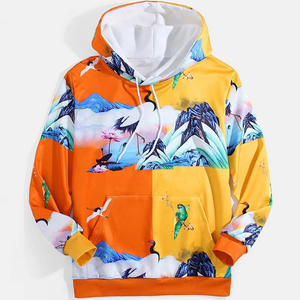 Sweat à capuche personnalisé pour homme, grande taille, imprimé en 3D, sublimation, polyester, graphiques personnalisés - Product Image 1