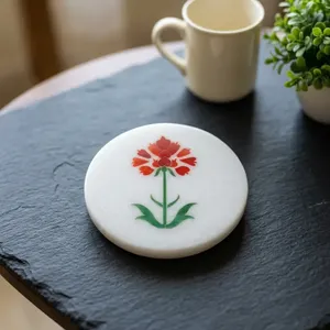 Trending Premium Natural <b>Marble</b> <b>Coaster</b> Set Waterproof Heat Resistant Drink <b>Coasters</b> for Home Kitchen Restaurant Cafe and Table - Product Image 4