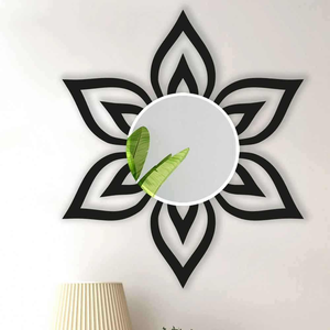 Espejo de Pared de Metal Hecho a Mano con Diseño Floral Moderno, Espejos de Barbería de Alta Calidad para Bodas, Mejor Precio en India - Product Image 2