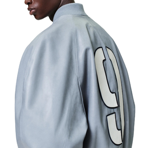 OEM Manufacturer <b>Men's</b> Full Grain Cow skin <b>Leather</b> Raglan Bomber <b>Jacket</b> Luxury Designer Outerwear Custom <b>leather</b> top - Product Image 2