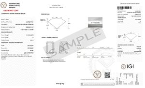 Diamant de laboratoire CVD taille émeraude, couleur D, pureté VVS2, 5,10 carats, 11,88 mm, certifié IGI, pour monture solitaire - Product Image 2