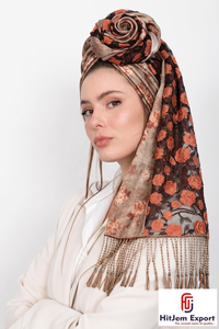 <b>Printed</b> Head Scarf Lightweight Square Scarves Women Fashion <b>Accessories</b> Bulk Supply OEM Customized Fabric Manufacturer Supplier - Product Image 2