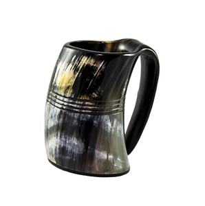 Taza de cuerno vikingo natural hecha a mano estilo náutico tallado Venta caliente para servir y beber en el restaurante del hotel en casa - Product Image 4