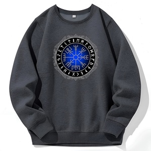 Sweat-shirt à col rond surdimensionné pour homme de haute qualité avec logo personnalisé, en molleton de coton, streetwear décontracté, OEM - Product Image 3