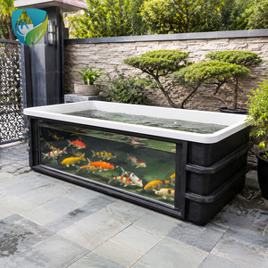 Pecera Rectangular de Fibra de Vidrio Personalizada con Ventana de Observación, Acuario para Patio o Sala de Estar, Duradero y Ecológico - Product Image 1