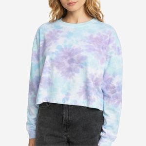 Camisetas Extra Grandes Personalizadas para Mujer, 100% Algodón Grueso, Camiseta Tie Dye de Manga Larga Personalizada para Mujer - Product Image 1