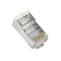 Connecteur Ethernet RJ45 blindé CAT6/CAT6A en métal de haute qualité, traversant, 8P8C mâle, port RJ45 rapide, connecteurs réseau