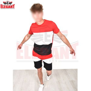 Conjunto de Camiseta de Verano para Hombre con Logotipo Personalizado, Cuello Redondo, Bloques de Color, Transpirable, con la Mejor Tela, Superventas - Product Image 3