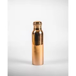 Elegant <b>Copper</b> <b>Drinking</b> <b>Bottle</b> Smooth Surface Water Container for Office Gym Travel Daily Hydration Use - Product Image 2
