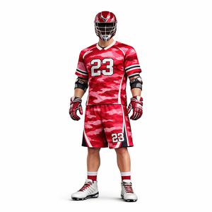 Custom Lacrosse Uniform Set 100% <b>Polyester</b> Plus Size Sublimated Jersey <b>Shorts</b> Breathable Quick Dry Team Wear OEM Manufacturer - Product Image 1
