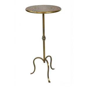 Table d'appoint contemporaine en métal avec plateau rond pour le service et comme élément décoratif élégant pour le salon - Product Image 5