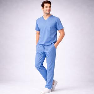 Offre Spéciale : Ensemble de Blouses Médicales Professionnelles pour Hommes – Tenue d'Infirmier et de Médecin en Deux Pièces Extensibles pour Hôpital – Vêtements de Travail de Soins de Santé – Fabricant - Product Image 6