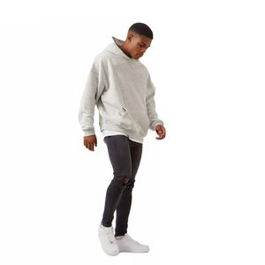 Sweat-shirts à capuche surdimensionnés pour hommes, logo personnalisé, haute qualité, 500 GSM, 100% coton, molleton épais, lourd - Product Image 3