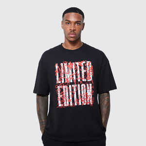 T-shirt imprimé 100 % coton coupe ample pour homme, style streetwear décontracté, avec motif en relief, service OEM ODM – Meilleures ventes - Product Image 1