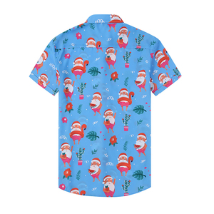 เสื้อเชิ้ตแขนสั้นลายเพสลีย์สำหรับผู้ชาย ปกคอพับ ระบายอากาศได้ดี เหมาะสำหรับใส่ในฤดูร้อน ผลิตจากผ้าถักโพลีเอสเตอร์ 100% เสื้อเชิ้ตแบบเสื้อเดี่ยว - Product Image 3